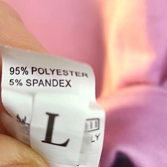 Longsleeve Lavender & Navy Striped T-Shirt, Pullover, Crew Neck, Size Large - Picture 10 of 10